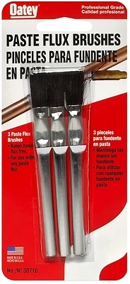 Oatey Acid Flux Brush, 3 in L x 1/2 in W, 3 pk