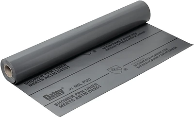 Gray Flexible Shower Pan Liner Pvc 5' X 40' 40 Mil