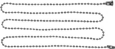 Bp331np 3ft Nickel Plated Steel Ball Chain With End Bell And Connector