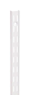 82 Series 78 In. White Steel Heavy-duty Double-slot Shelf Standard