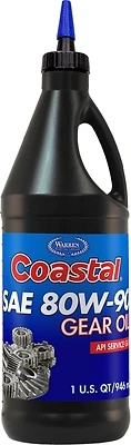 Coastal 12401 80W-90 Gear Oil, API GL-5, 1 Quart