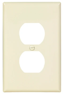 Eaton PJ8LA Duplex Toggle Wall Plate, 1-Gang, Light Almond, 10-Pack