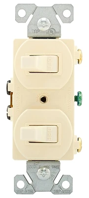 2 Toggle Combination Switch 15a 120/277v Model 271la