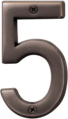 Hy-Ko Prestige BR-42OWB/5 House Number 5, 4 In., Oil-Rubbed Bronze