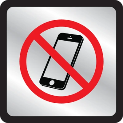 Hy-Ko No Cell Phones Symbol Sign, 4.5 In. X 4.5 In. Plaque