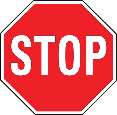 Hy-Ko HW-31 Aluminum Stop Sign, 18 x 18 In., Rustproof