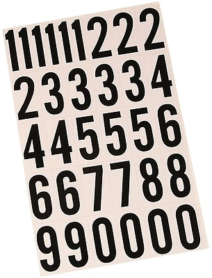 Hy-Ko MM-7N Vinyl Address Numbers Set, Black on White, 2-In.