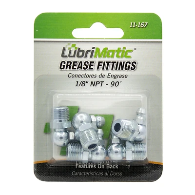90 Deg Short 1/8" Grease Fittings 5 Pk, Model 11-167