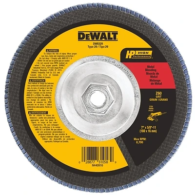 Zirconia Flap Disc, 60-Grit, 7 x 5/8 In.-11