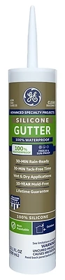 GE 2823398 Silicone 2 Gutter Sealant, Clear, 10.1 Oz.
