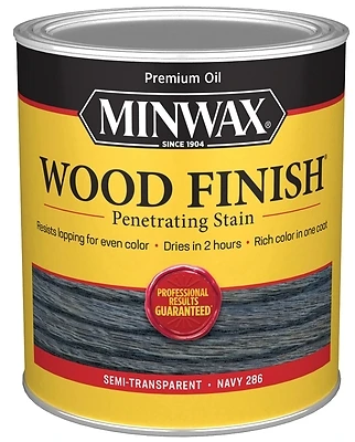 Minwax 701084444 Wood Finish Oil-Based Stain, Phantom Navy, 1 Qt.