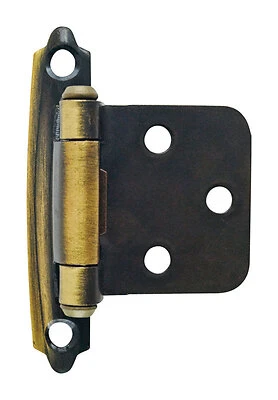 Amerock BPR3429AE Cabinet Hinge, Self-Closing, Antique Brass, 1-13/16 in. W