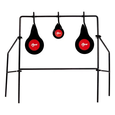 Triple Spinner Target, Black & Orange Metal