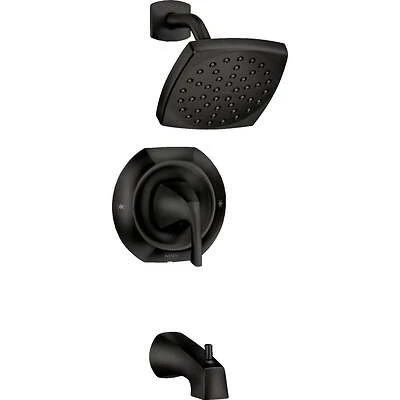 Moen 82504BL Lindor Posi-Temp Tub/Shower Faucet, Matte Black, Spray Head