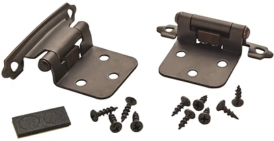 Amerock BPR3429ORB Cabinet Hinge, Self-Closing, Oil-Rubbed Bronze, 2-Pack