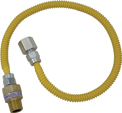 BrassCraft CSSL54-36 ProCoat Gas Connector, 1/2 In FIP x 1/2 In MIP, 36 In