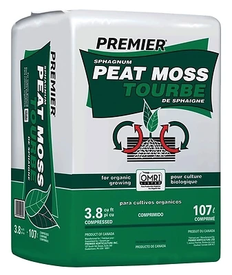 Premier 0082P Sphagnum Peat Moss, 3.8 Cu. Ft. Bale