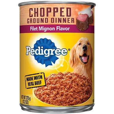 Dog Food, Chopped Filet & Bacon, 13.2 oz. Can