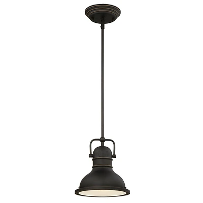 Westinghouse 63082A LED Mini Pendant Light, Dimmable, Oil-Rubbed Bronze, 9W