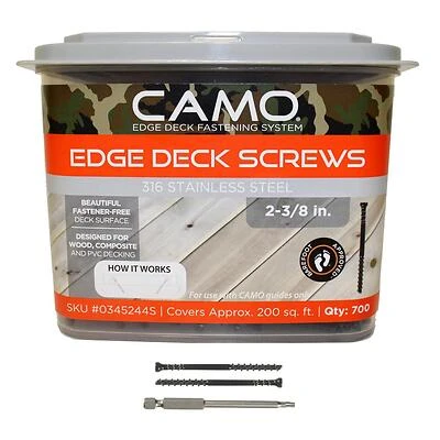 #7 X 2-3/8 In. 316 Stainless Steel Trim Head Deck Screws (700 Ct. Box)