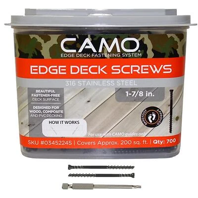 #7 X 1-7/8 In. Stainless Steel Trim Head Deck Screws 700 Ct. Box
