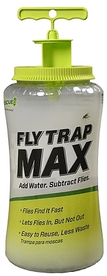 Max Fly Trap Ftm-bb4, Reusable Outdoor Trap With Water-soluble Bait, 1 Pk