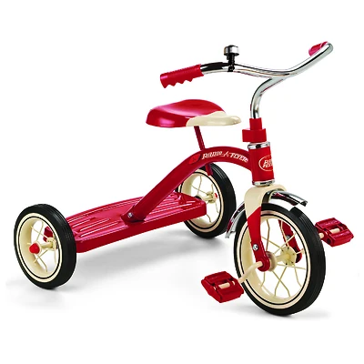 Radio Flyer 34B Classic Red Tricycle, Steel Frame, 10 In. Front Wheel, Ages 2-4