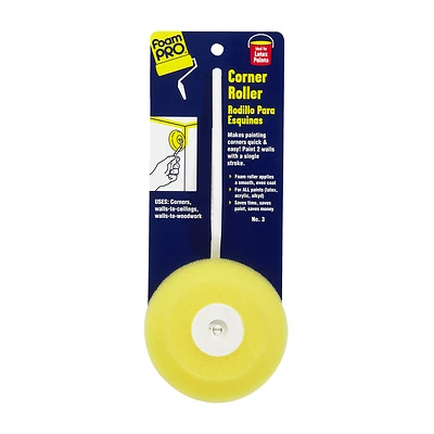 FoamPro 3 Corner Foam Trim Roller, 4 In. Diameter, 7.25 In. Handle