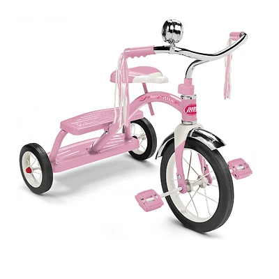 Radio Flyer 33P Dual Deck Tricycle, Pink, 12 In. Wheel