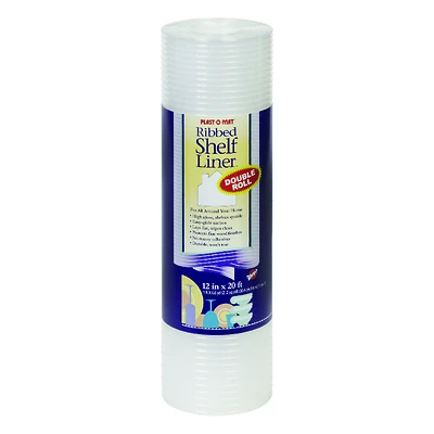 Plast-o-mat 12 In. X 20 Ft. Clear Ribbed Non-adhesive Shelf Liner