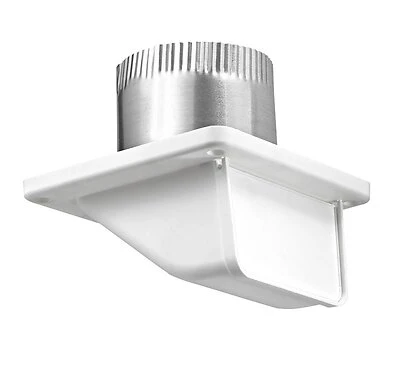 4 In. Plastic Soffit Exhaust Vent, White, 3 In. Pipe