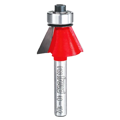 Freud 40-102 Chamfer Router Bit, 25-Degree, 15/16 In. Dia., 1/4 In. Shank