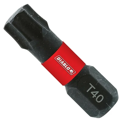 T40 Torx 1 In. Insert Impact Screwdriver Bit (25-pack) - Model Dt401p25