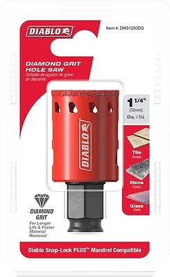 Diamond Grit Hole Saw, 1-1/4-In.