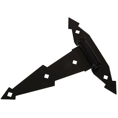 8-inch Ornamental T-hinge, Black Finish, Model 851659 By Hillman
