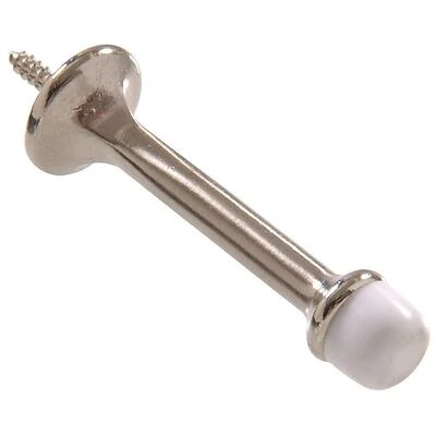 3 in. Satin Nickel Standard Rigid Door Stop (5-Pack)