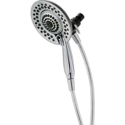2-In-1 Shower Head, 5-Spray, Handheld + Fixed Mount, Chrome