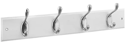 National Hardware S827-147 Hookrail, 4-Hook, 18 In., Satin Nickel