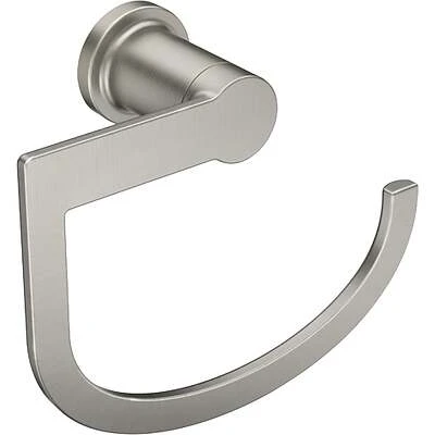 Rinza Towel Ring, 6.63 In. Diameter, Brushed Nickel Finish, Model Y1186bn