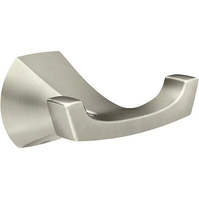 Double Robe Hook, Spot-Resistant Brushed Nickel