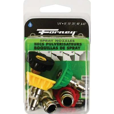 Forney 75148 Soap Nozzle, 40 Deg, 1/4 In, 4000 PSI, Stainless Steel