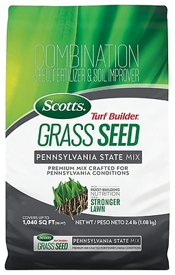 Scotts Turf Builder Grass Seed Pennsylvania State Mix, 2.4 Lbs., Covers 345 Sq. Ft.