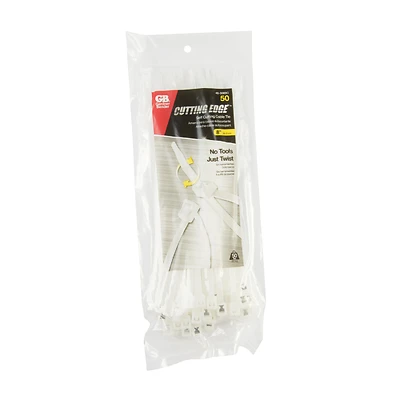 Gardner Bender 46-308SC Cable Tie, 2 in Max Bundle Dia, Double-Lock Locking, 6/6 Nylon, Natural, 8 in L, 20/PK