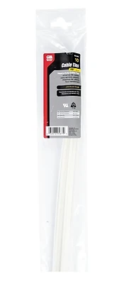Heavy Duty Cable Tie, Nylon, White, 48-In., 10-Pk.
