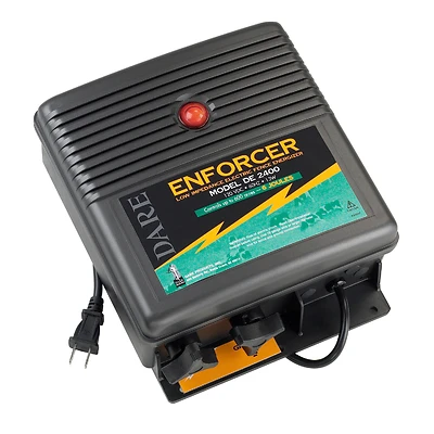 Dare Enforcer DE 2400 Electric Fence Charger, 6 Joule, 110-Volt