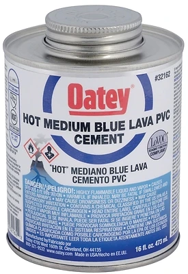 16 Oz. Medium Bodied Blue Lava Pvc Cement For Potable Water And Sewer Applications