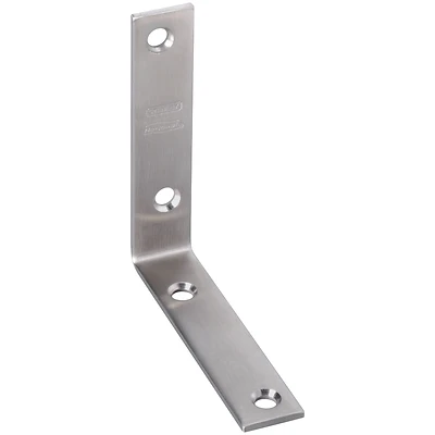 National Hardware N348-862 Corner Brace, Stainless Steel, 4 x 7/8 In., 2-Pk.