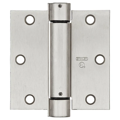 National Hardware N350-777 Spring Door Hinge, Adjustable, Satin Nickel, 3.5 In.