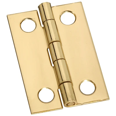 National Hardware N211-292 Decorative Narrow Hinge, 1-1/2 x 1 In., Brass, 2-Pk