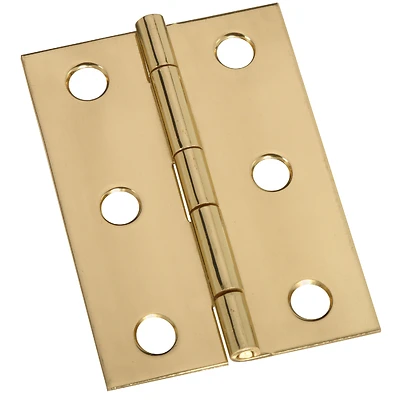 National Hardware N211-391 Brass Broad Hinge, 2-1/2 x 1-3/4 In., 2-Pk.